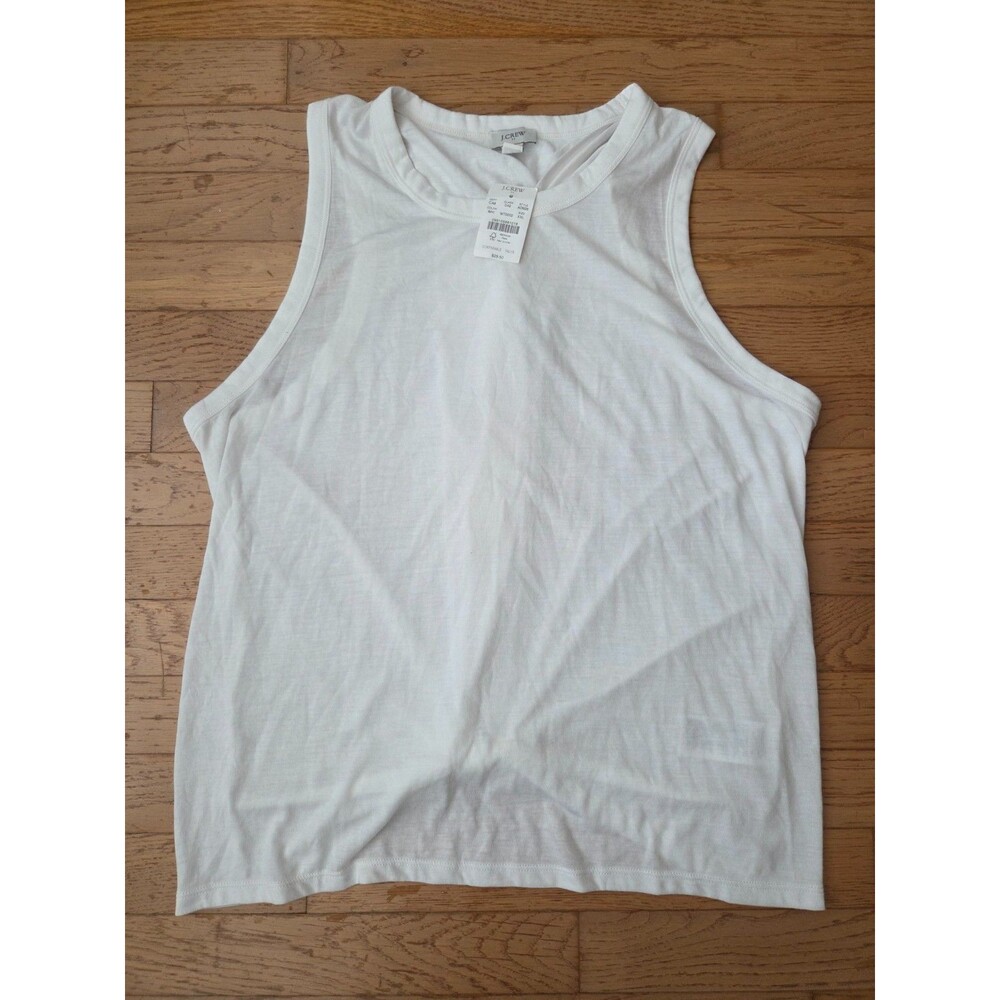 J. Crew White Sleeveless Open Back Tie Back Tank Top XXL 2XL NEW Style AO926